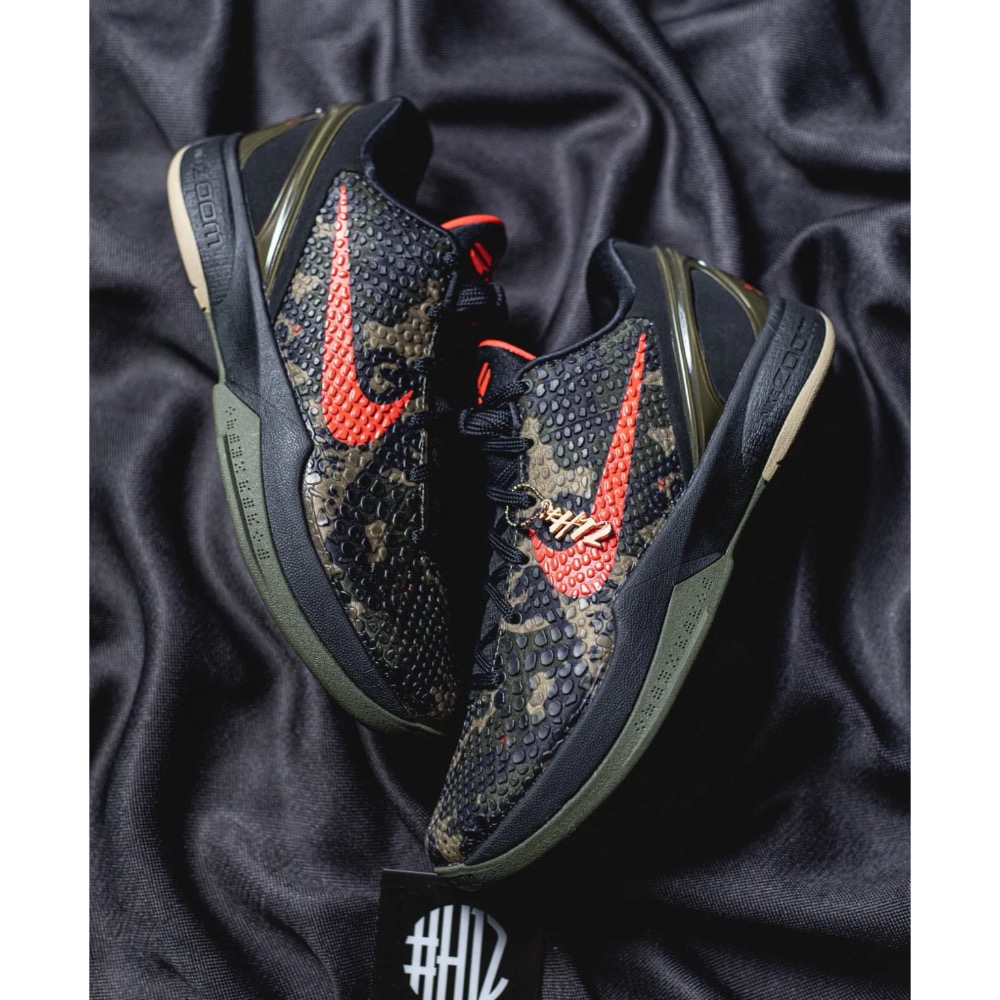 H12純原 Kobe 6 Italian Camo 沙漠 黑紅迷彩 籃球鞋 實戰鞋 真碳板 男鞋 FQ3546-001-規格圖11
