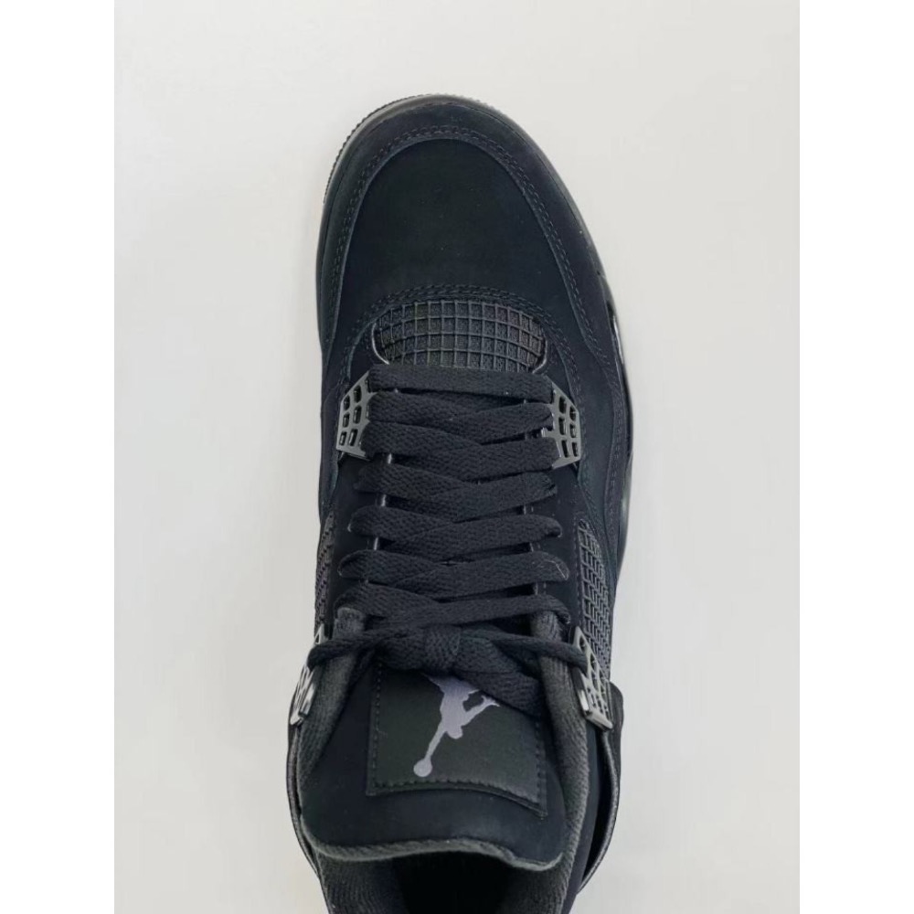 【顶级定制】Air Jordan 4 Black Cat AJ4 喬丹4代黑猫黑運動 籃球鞋男通用 CU1110-010-細節圖8