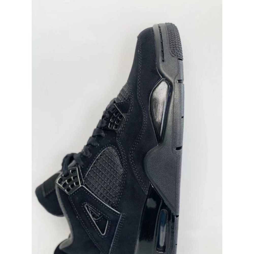 【顶级定制】Air Jordan 4 Black Cat AJ4 喬丹4代黑猫黑運動 籃球鞋男通用 CU1110-010-細節圖9