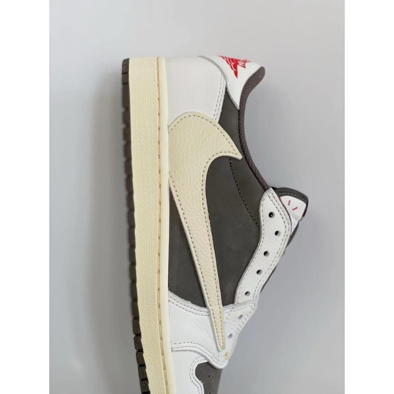 【顶级定制】Travis Scott x Jordan 1 Low Reverse Mocha AJ1 反轉摩卡 倒勾-細節圖7