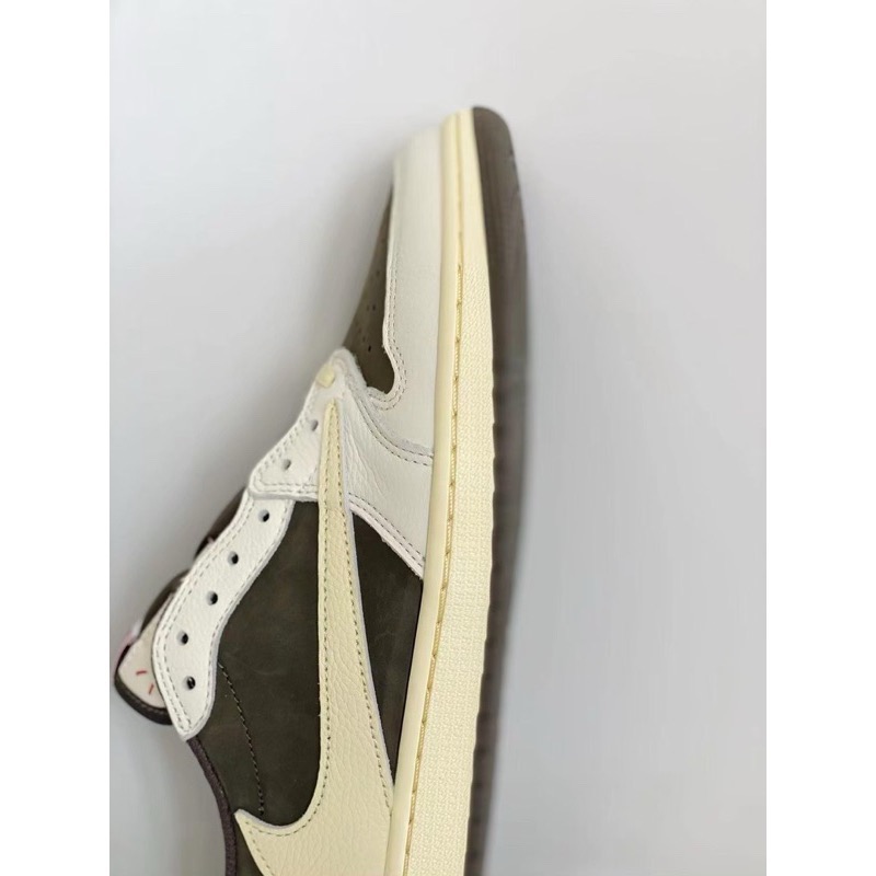 【顶级定制】Travis Scott x Jordan 1 Low Reverse Mocha AJ1 反轉摩卡 倒勾-細節圖8