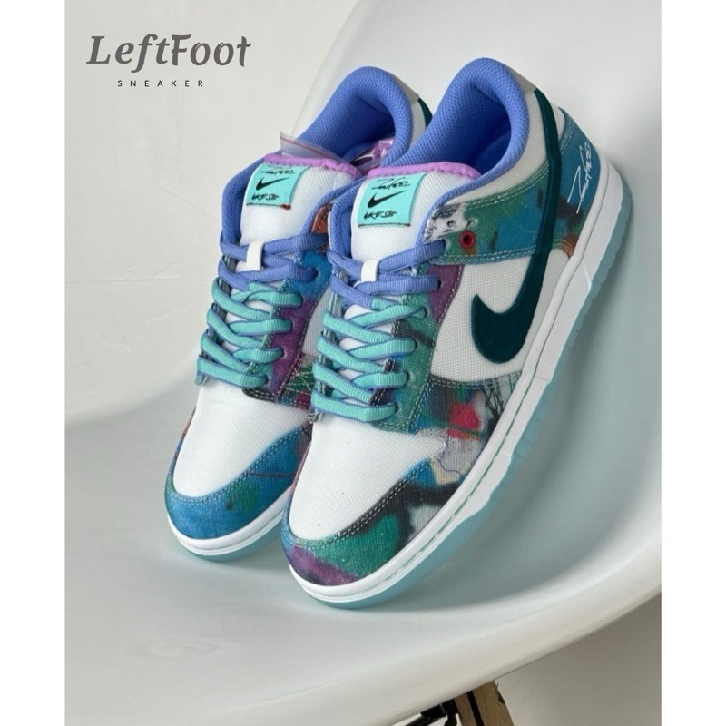 Nike Dunk Low Futura Laboratories 渲染 复古板鞋 休闲鞋男女鞋 HF6061-400-細節圖2