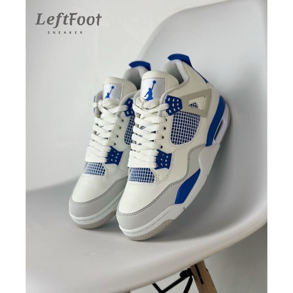 【顶级定制】Air Jordan 4 Retro Military Blue 籃球鞋男女鞋 白藍色 FV5029-141-細節圖2