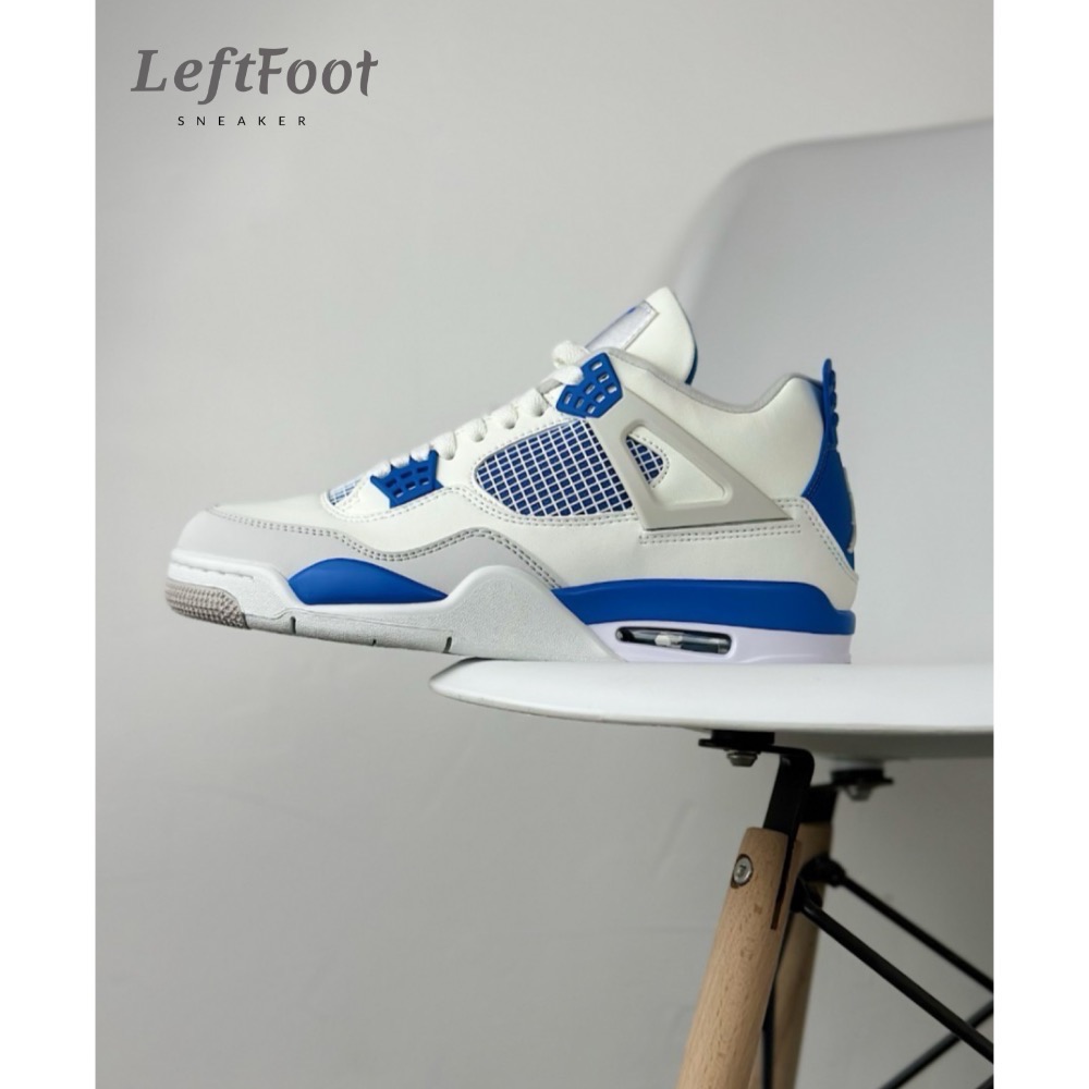 【顶级定制】Air Jordan 4 Retro Military Blue 籃球鞋男女鞋 白藍色 FV5029-141-細節圖3