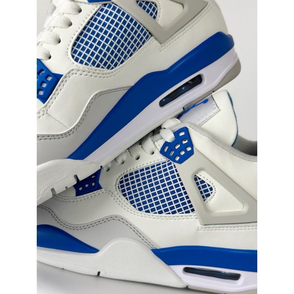 【顶级定制】Air Jordan 4 Retro Military Blue 籃球鞋男女鞋 白藍色 FV5029-141-細節圖6