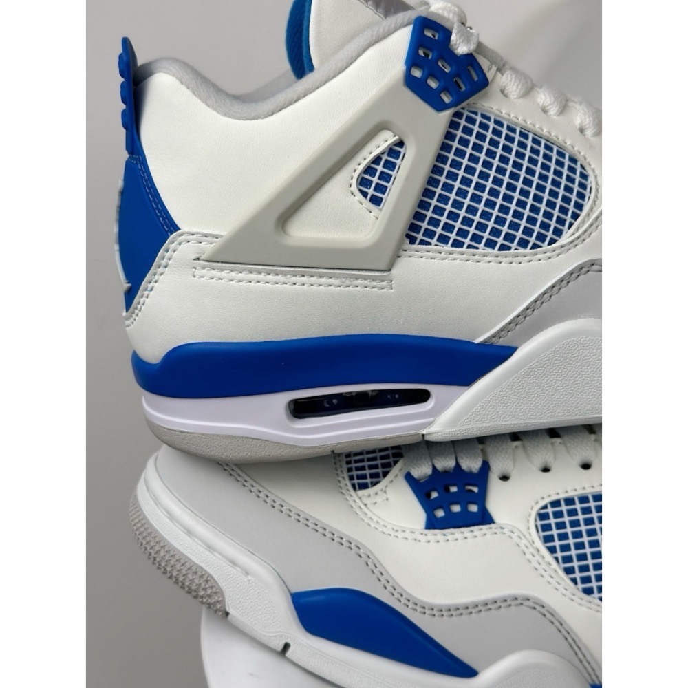 【顶级定制】Air Jordan 4 Retro Military Blue 籃球鞋男女鞋 白藍色 FV5029-141-細節圖7