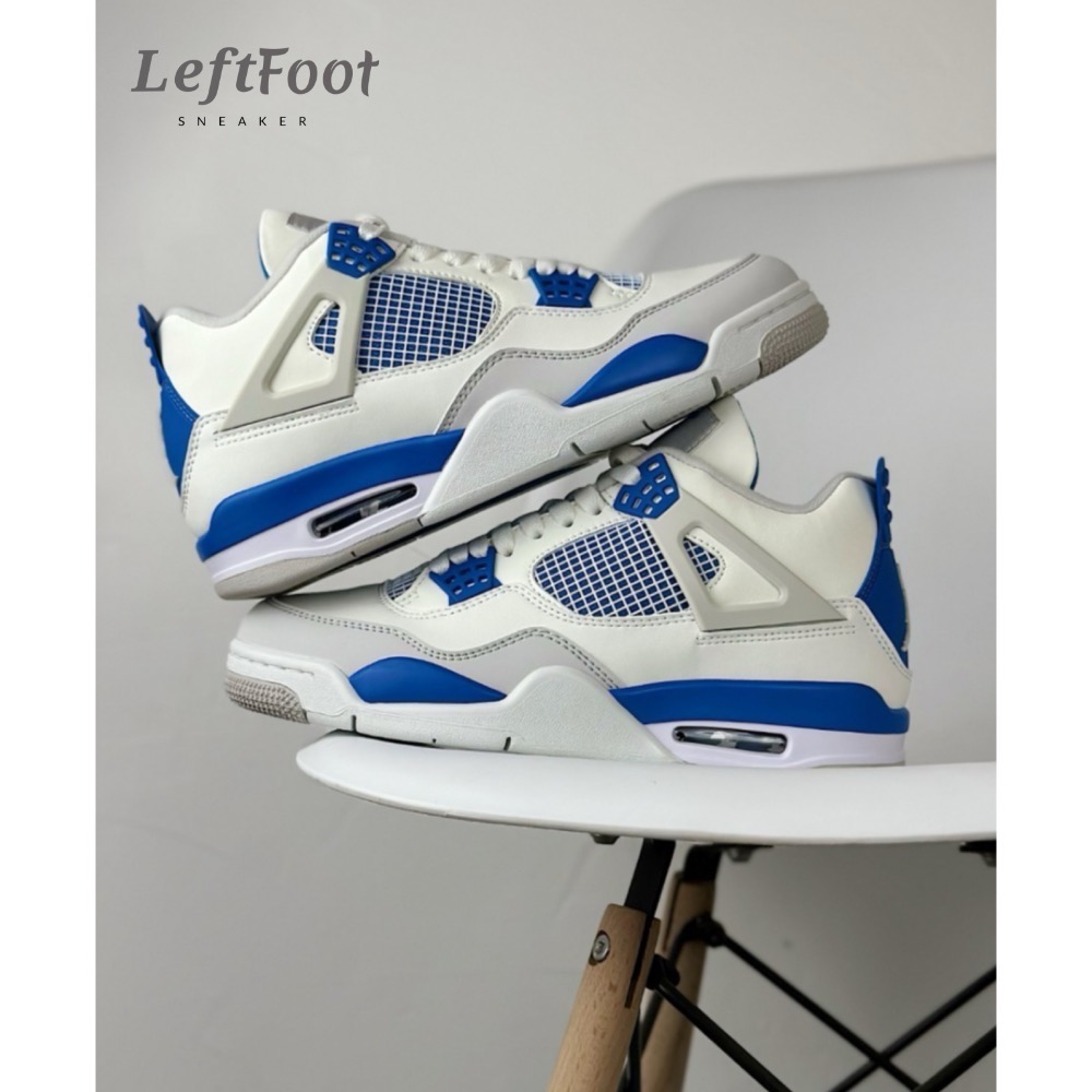 【顶级定制】Air Jordan 4 Retro Military Blue 籃球鞋男女鞋 白藍色 FV5029-141-規格圖9