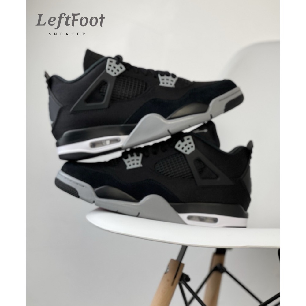 【顶级定制】Air Jordan 4 “Black Canvas” 暗黑 帆布 運動慢跑鞋 DH7138-006-細節圖5