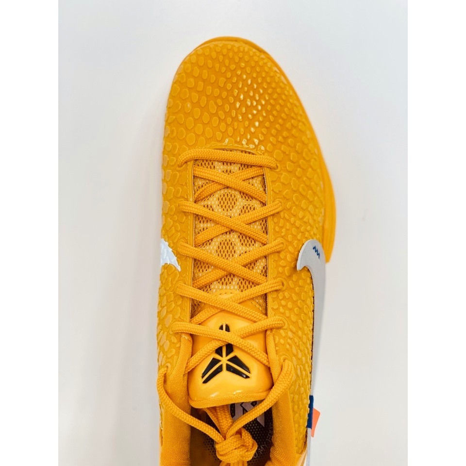 S2純原 Kobe 6 Off-White 前掌气垫 后掌EVA 籃球鞋 實戰鞋 真碳板男鞋 黄色 CW2190-501-細節圖8