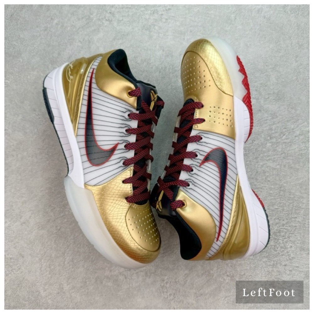 滅世純原 Kobe 4 Protro Gold Medal 科比4代 白黑金 籃球鞋 實戰鞋男鞋 FQ3544-100-細節圖3