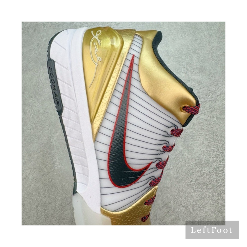 滅世純原 Kobe 4 Protro Gold Medal 科比4代 白黑金 籃球鞋 實戰鞋男鞋 FQ3544-100-細節圖7