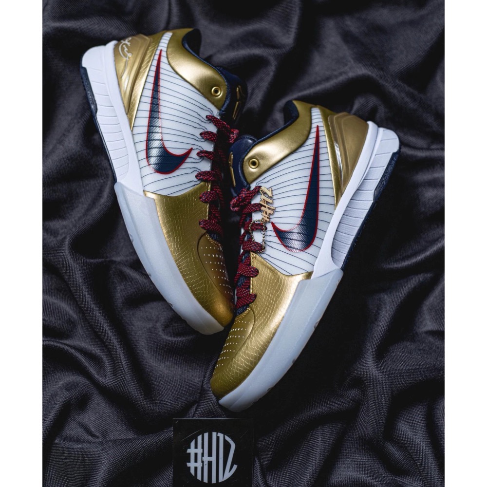 H12純原 Kobe 4 Protro “Gold Medal” 奥运会 白黑金 籃球鞋 实战鞋 球鞋 男鞋-規格圖9