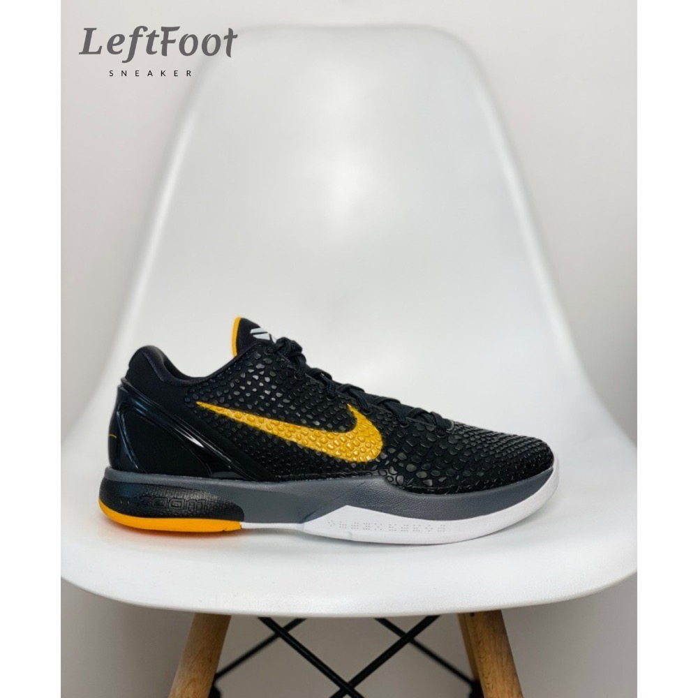 H12純原 Kobe 6 “Black Dell Sol” 籃球鞋 實戰鞋 真碳板男鞋 黑黃曼巴 429659-002-細節圖2
