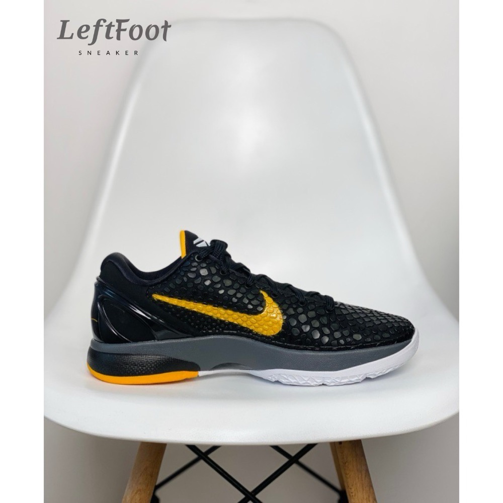 H12純原 Kobe 6 “Black Dell Sol” 籃球鞋 實戰鞋 真碳板男鞋 黑黃曼巴 429659-002-細節圖3