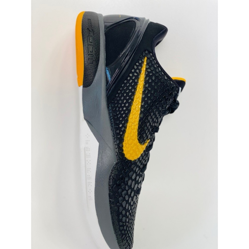 H12純原 Kobe 6 “Black Dell Sol” 籃球鞋 實戰鞋 真碳板男鞋 黑黃曼巴 429659-002-細節圖7