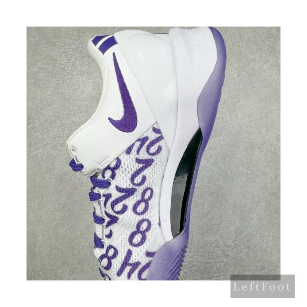 滅世純原 Kobe 8 Court Purple 数字 紫色 科比8 低筒 React鞋墊 籃球鞋 實戰鞋男鞋-細節圖7