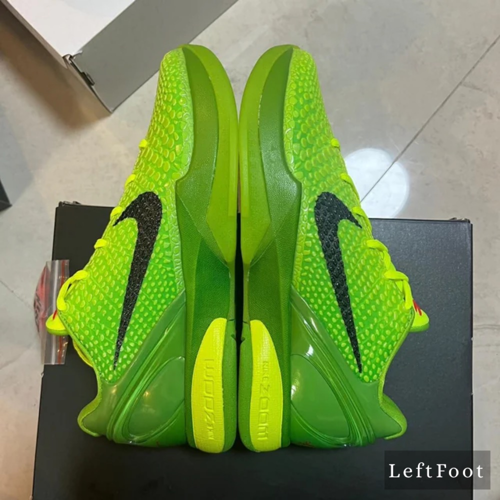 GX純原 Kobe 6 “Protro Grinch” 籃球鞋 實戰鞋 真碳板男鞋 青竹丝 青蜂侠CW2190-300-細節圖4