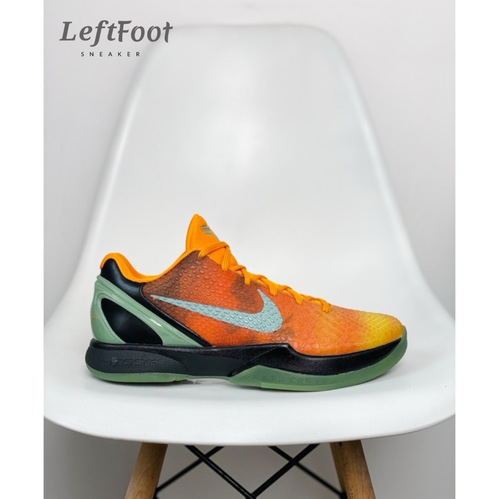 GX純原 Kobe 6 “Orange County” 籃球鞋 實戰鞋 真碳板男鞋 日落 黑橙 CW2190-800-細節圖2
