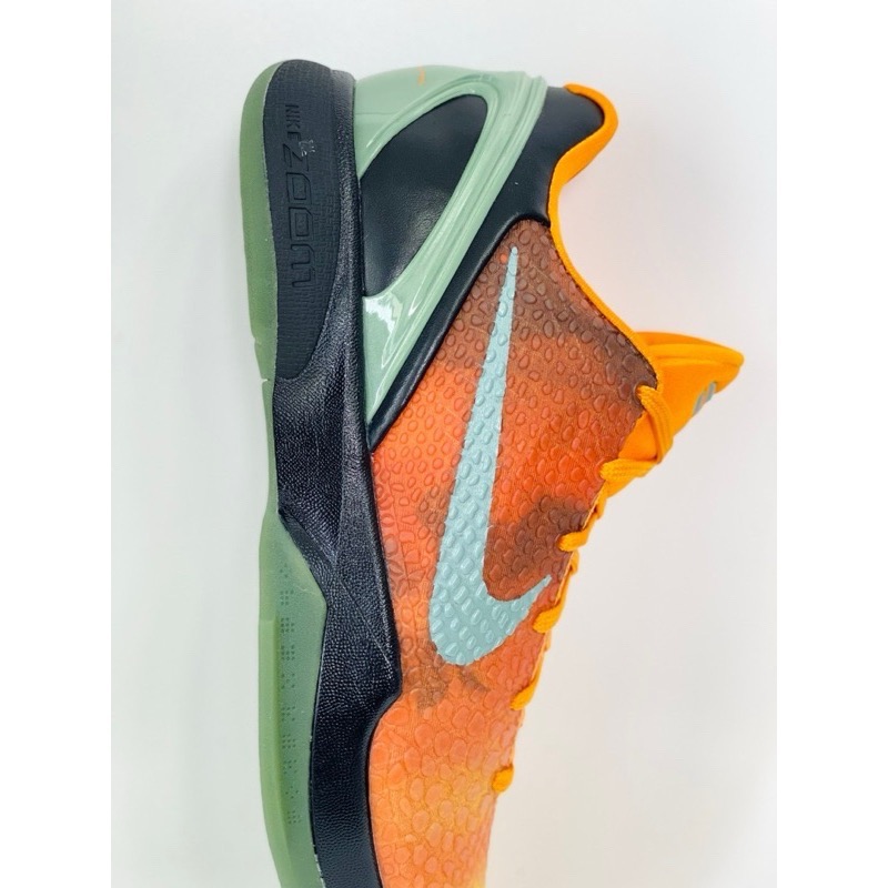 GX純原 Kobe 6 “Orange County” 籃球鞋 實戰鞋 真碳板男鞋 日落 黑橙 CW2190-800-細節圖7