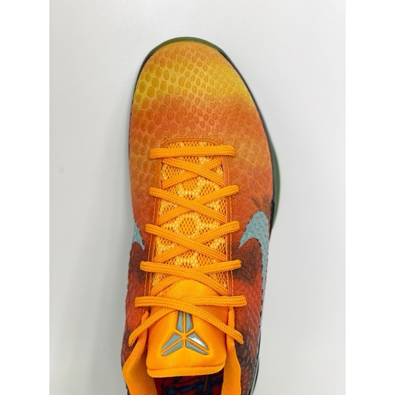 GX純原 Kobe 6 “Orange County” 籃球鞋 實戰鞋 真碳板男鞋 日落 黑橙 CW2190-800-細節圖8