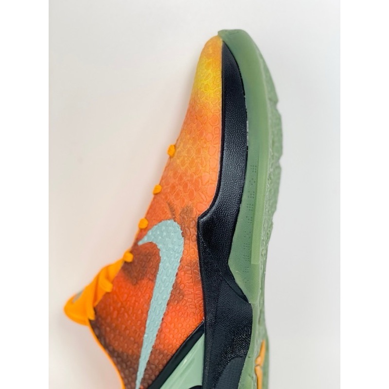 GX純原 Kobe 6 “Orange County” 籃球鞋 實戰鞋 真碳板男鞋 日落 黑橙 CW2190-800-細節圖9