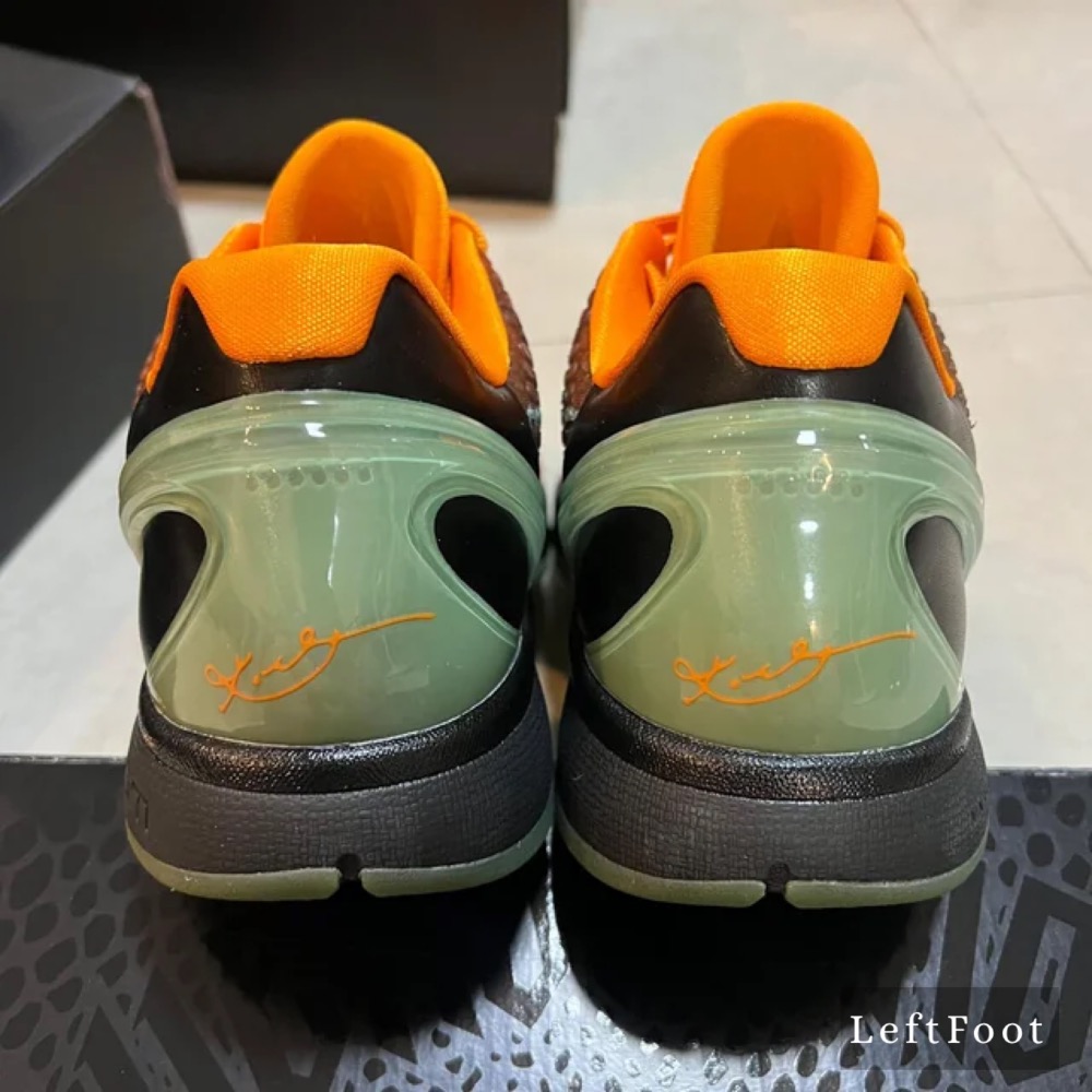 GX純原 Kobe 6 “Orange County” 籃球鞋 實戰鞋 真碳板男鞋 日落 黑橙 CW2190-800-細節圖2