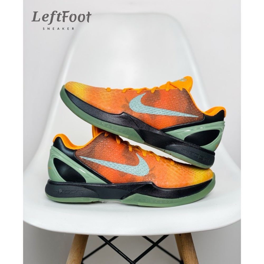 GX純原 Kobe 6 “Orange County” 籃球鞋 實戰鞋 真碳板男鞋 日落 黑橙 CW2190-800-規格圖9