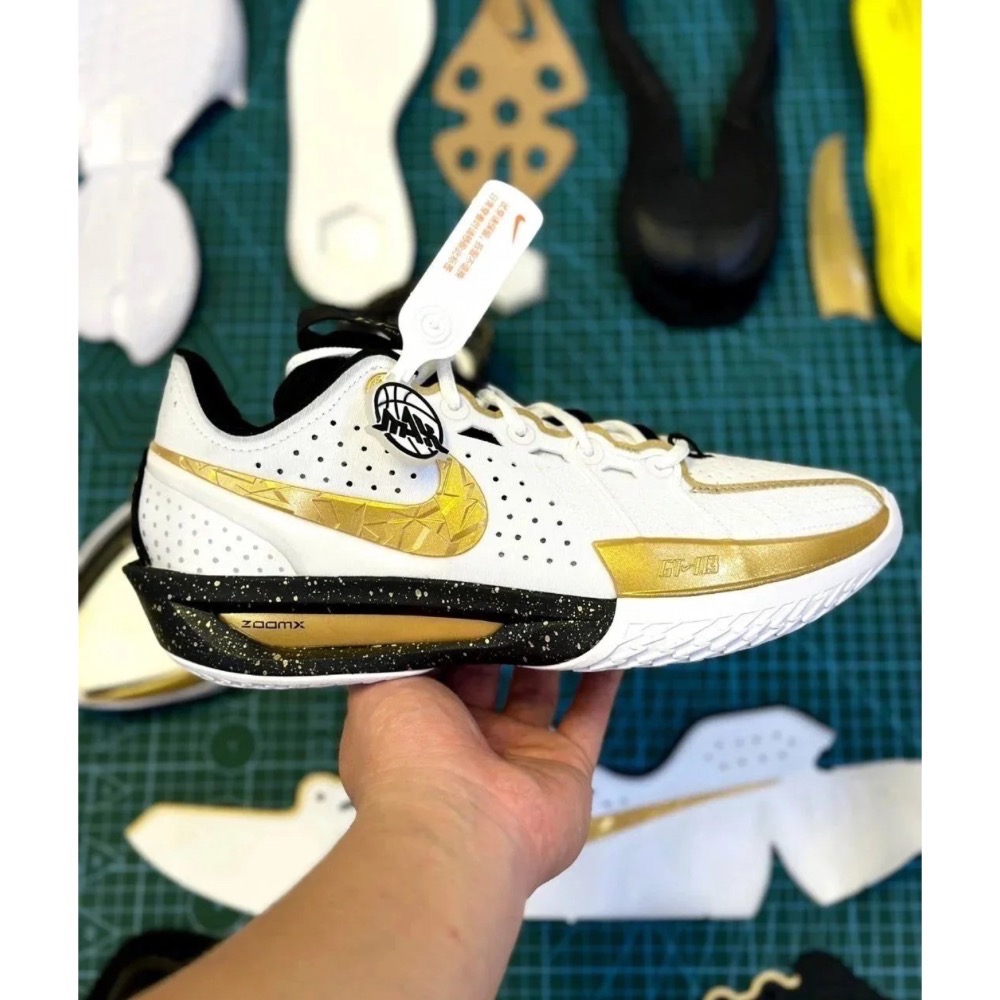 灭世纯原 Nike GT Cut 3 CHBL 白黑金 籃球鞋 实战鞋 全掌气垫 TPU抗扭 男鞋 HF5702-17-細節圖3