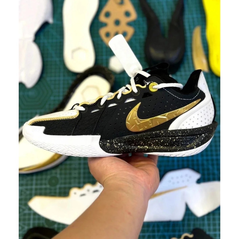灭世纯原 Nike GT Cut 3 CHBL 白黑金 籃球鞋 实战鞋 全掌气垫 TPU抗扭 男鞋 HF5702-17-細節圖4