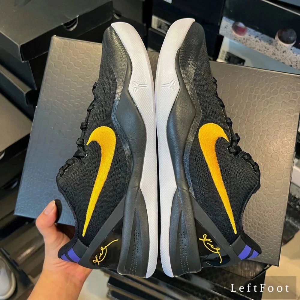 GX純原 Kobe 8 Protro Laker Away 黑紫黄 科比8代 籃球鞋 實戰鞋男鞋 FQ3548-001-細節圖5