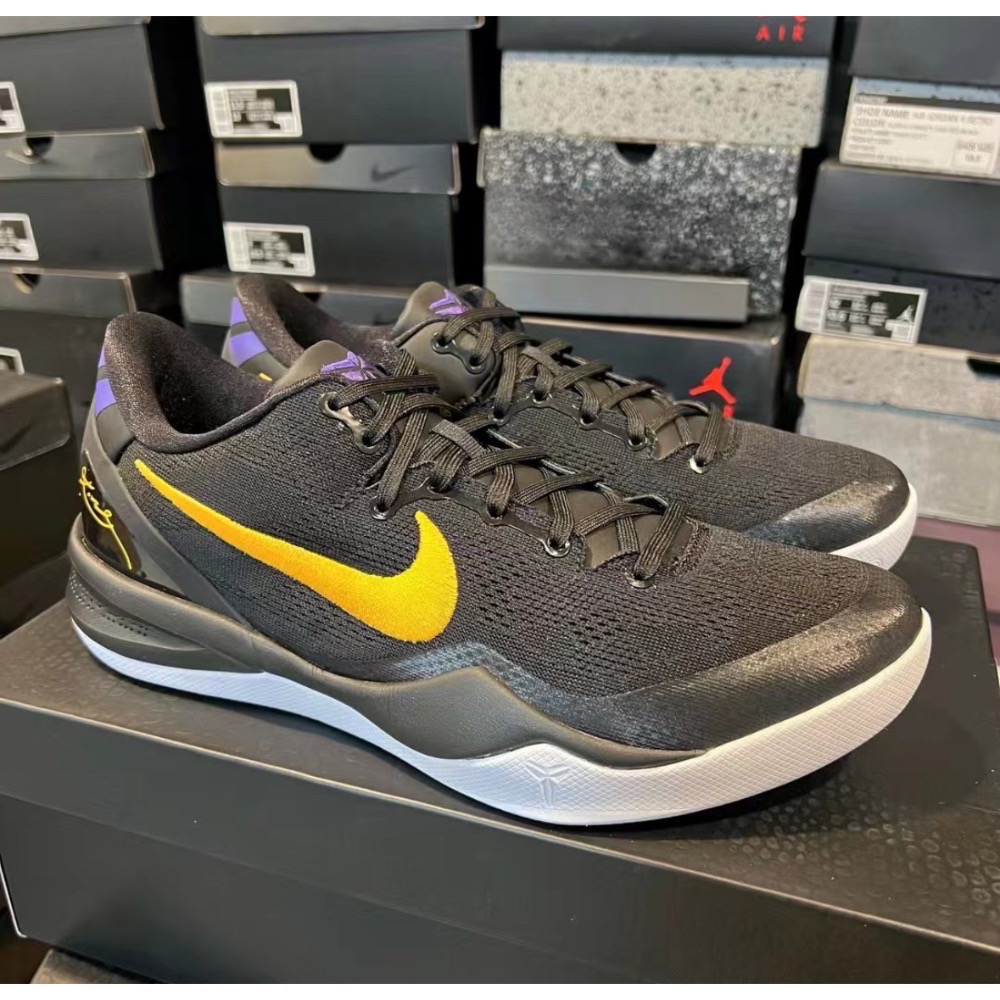 GX純原 Kobe 8 Protro Laker Away 黑紫黄 科比8代 籃球鞋 實戰鞋男鞋 FQ3548-001-規格圖7