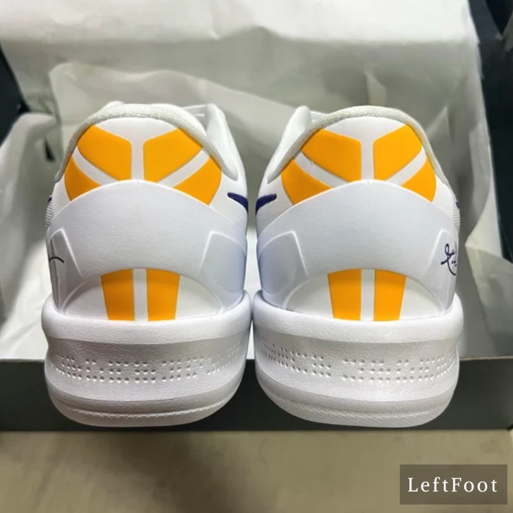 GX純原 Kobe 8 Protro Lakers Home 白色的 科比8代 籃球鞋 實戰鞋男鞋 FQ3548-001-細節圖3