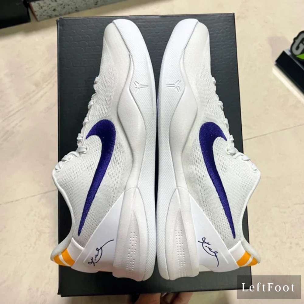 GX純原 Kobe 8 Protro Lakers Home 白色的 科比8代 籃球鞋 實戰鞋男鞋 FQ3548-001-細節圖5