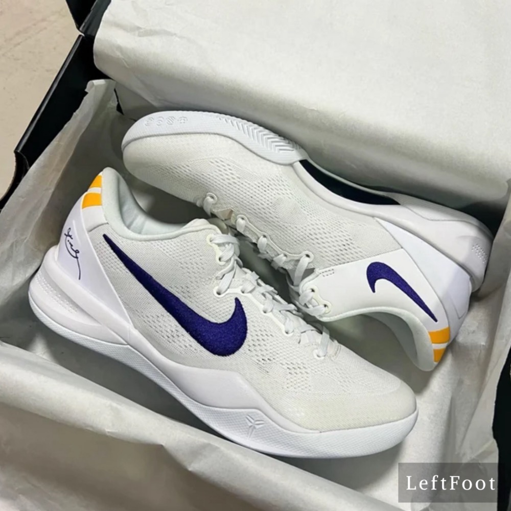 GX純原 Kobe 8 Protro Lakers Home 白色的 科比8代 籃球鞋 實戰鞋男鞋 FQ3548-001-細節圖6