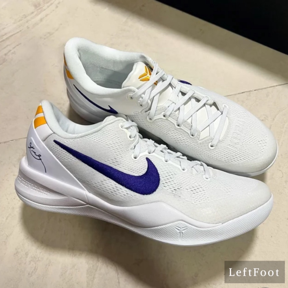 GX純原 Kobe 8 Protro Lakers Home 白色的 科比8代 籃球鞋 實戰鞋男鞋 FQ3548-001-規格圖6