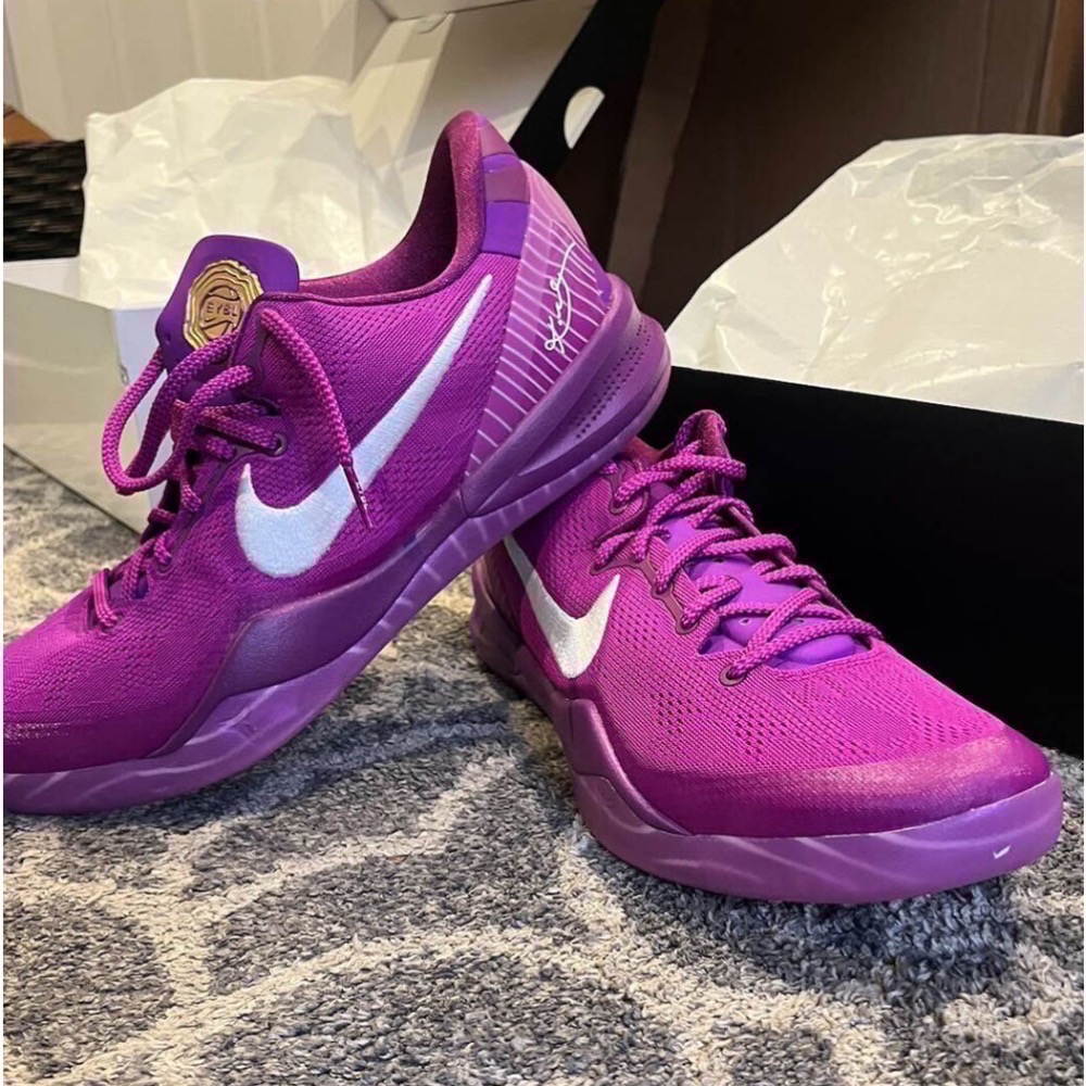 H12純原 Kobe 8 Protro “EYBL” 紫色的 科比8代 籃球鞋 實戰鞋男鞋FQ3548-001-細節圖2