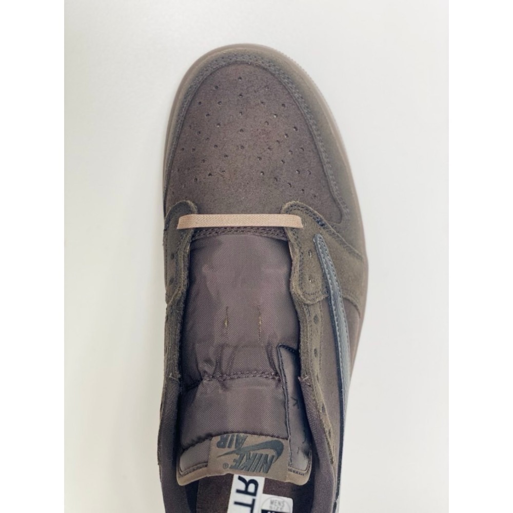 Travis Scott x Air Jordan 1 Low Velvet Brown 男女同款 黑棕-細節圖8