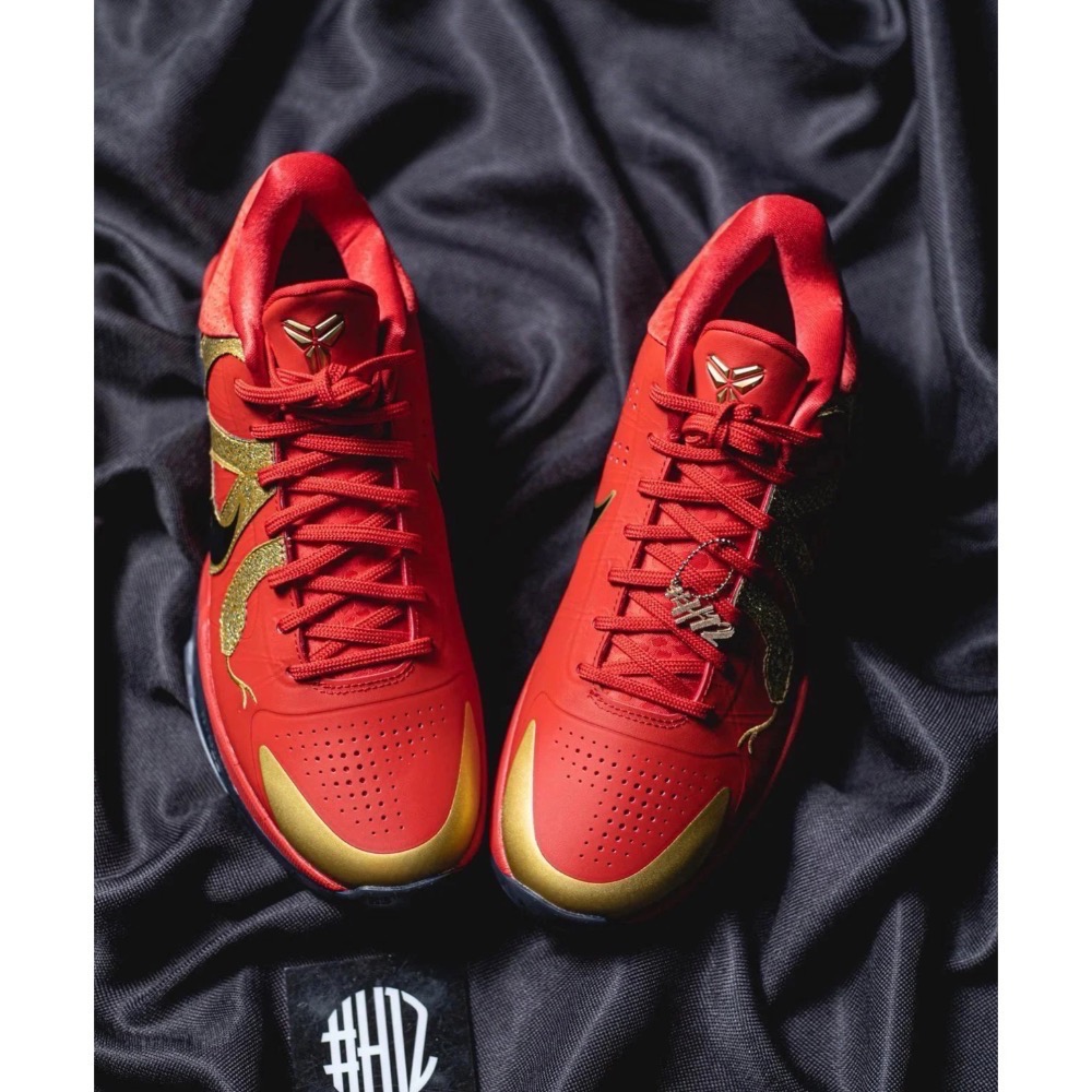 H12純原 Kobe 5 “Years Of The Mamba” 科比5代 红金色蛇年 籃球鞋 實戰鞋男鞋-細節圖2
