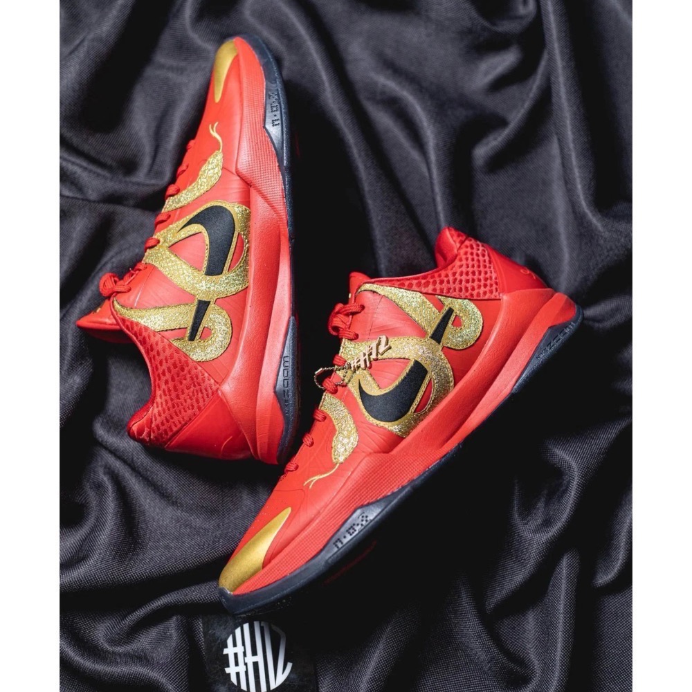 H12純原 Kobe 5 “Years Of The Mamba” 科比5代 红金色蛇年 籃球鞋 實戰鞋男鞋-細節圖3