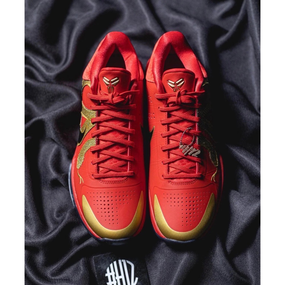 H12純原 Kobe 5 “Years Of The Mamba” 科比5代 红金色蛇年 籃球鞋 實戰鞋男鞋-細節圖4