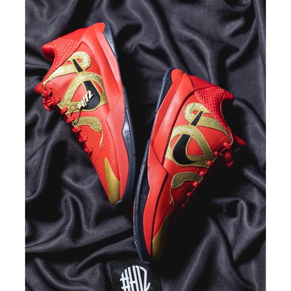 H12純原 Kobe 5 “Years Of The Mamba” 科比5代 红金色蛇年 籃球鞋 實戰鞋男鞋-細節圖5