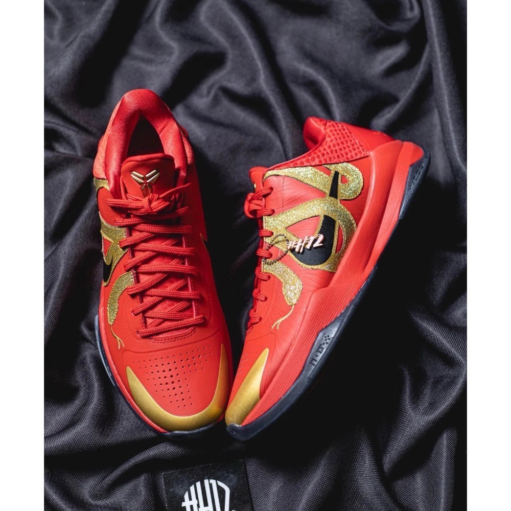 H12純原 Kobe 5 “Years Of The Mamba” 科比5代 红金色蛇年 籃球鞋 實戰鞋男鞋-細節圖6