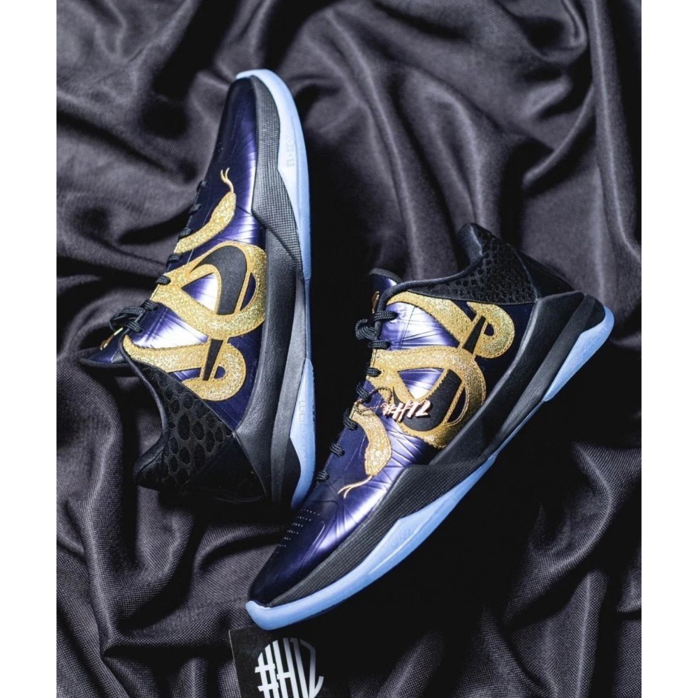 H12純原 Kobe 5 “Years Of The Mamba” 科比5代 黑紫金 蛇年限定 籃球鞋 實戰鞋男鞋-細節圖3