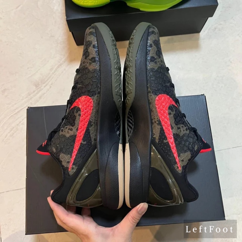 GX純原 Kobe 6 Italian Camo 沙漠 黑紅迷彩 籃球鞋 實戰鞋 真碳板-細節圖5
