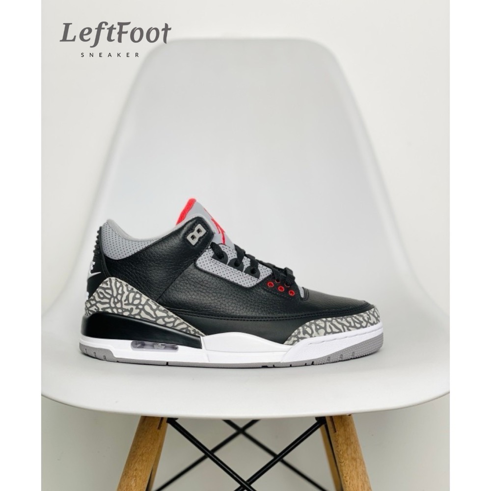 H12純原 Air Jordan 3 Retro Black Cement 黑水泥 AJ3 休闲鞋854262-00-細節圖2