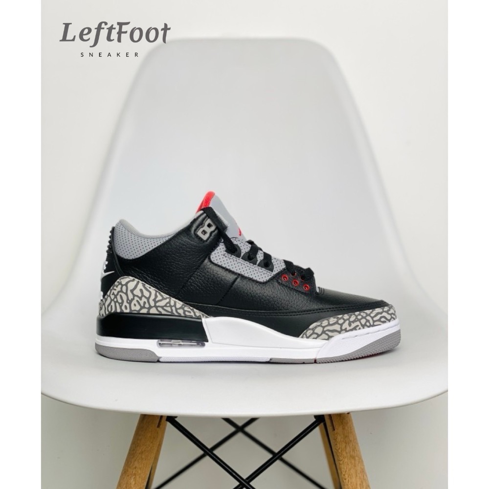 H12純原 Air Jordan 3 Retro Black Cement 黑水泥 AJ3 休闲鞋854262-00-細節圖3