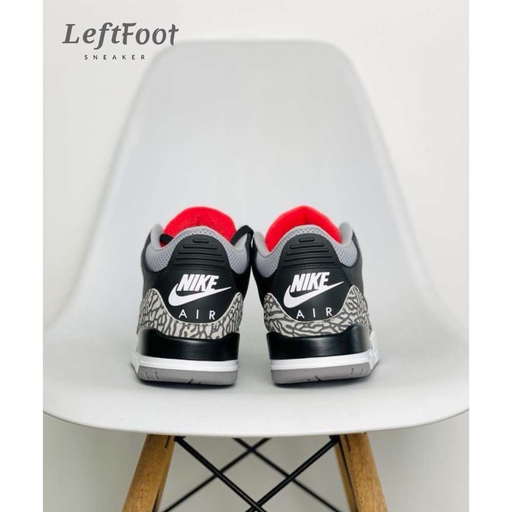 H12純原 Air Jordan 3 Retro Black Cement 黑水泥 AJ3 休闲鞋854262-00-細節圖4