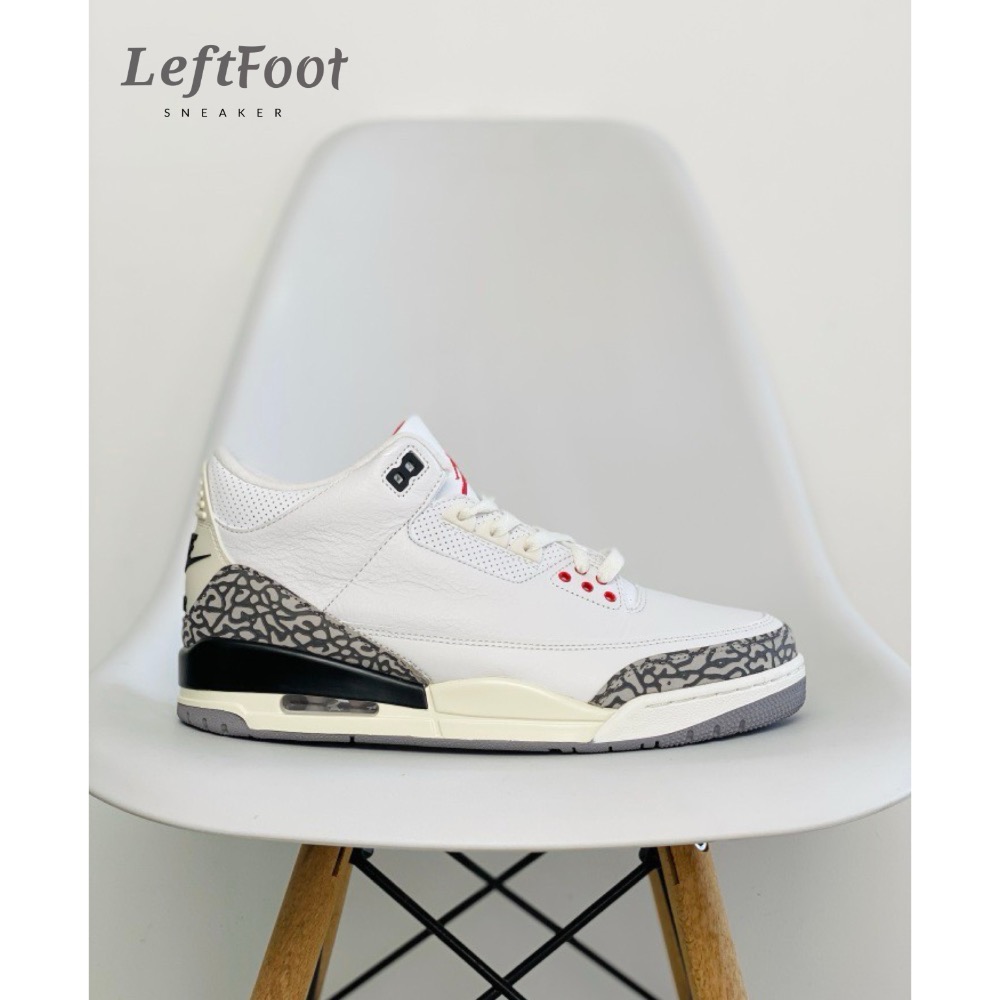 H12純原 Air Jordan 3 White Cement Reimagined AJ3 复古白水泥 低筒 休闲鞋-細節圖2