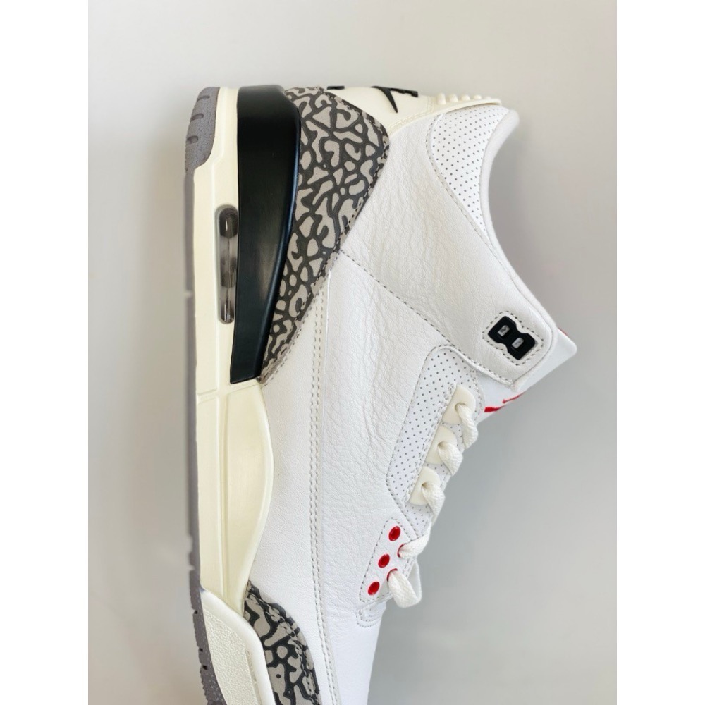 H12純原 Air Jordan 3 White Cement Reimagined AJ3 复古白水泥 低筒 休闲鞋-細節圖6