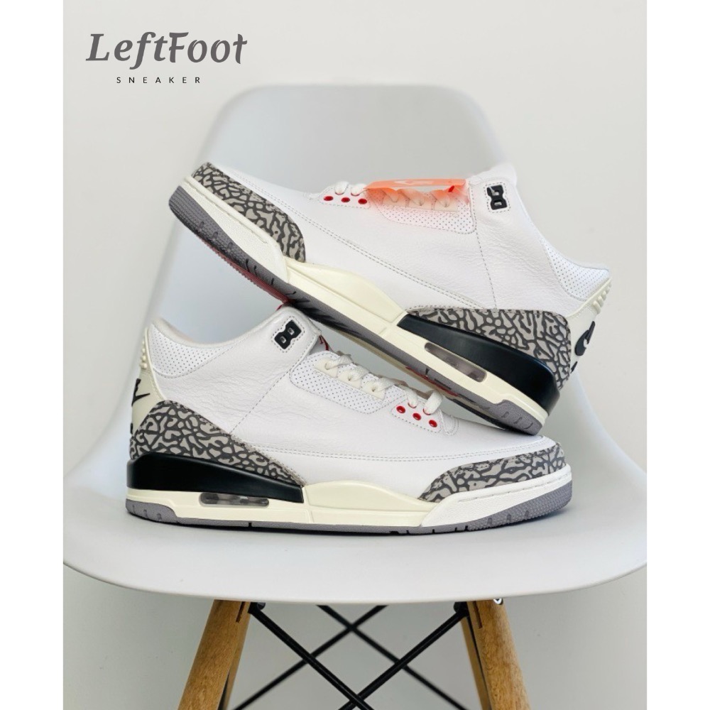 H12純原 Air Jordan 3 White Cement Reimagined AJ3 复古白水泥 低筒 休闲鞋-規格圖8